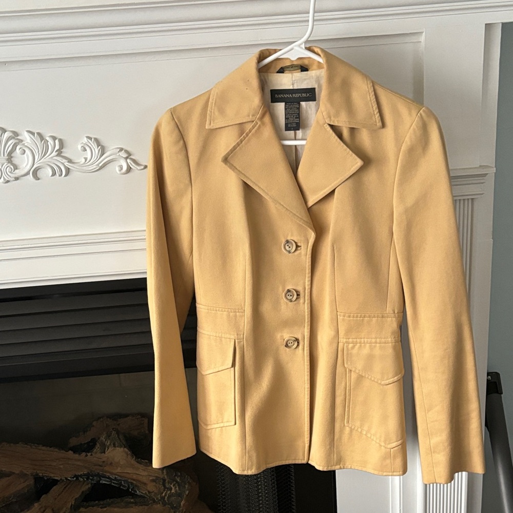 Banana Republic Women's Light Tan Blazer Made In Italy